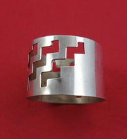 Aztec by Various Makers Sterling Silver Napkin Ring by TS .25oz  1 1/4 x 1""