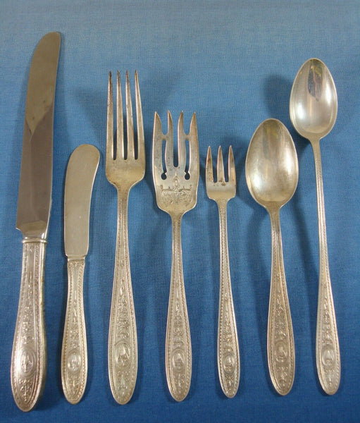 Wedgwood by International Sterling Silver Flatware Service for 12 Set 91 Pieces