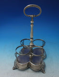 William Gale Sterling Silver Cruet Set Holder HH w/ Applied Rings c.1856 (#6031)