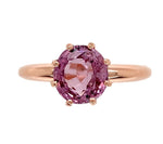 14k Rose Gold 1.92 Carat Pink Genuine Natural Spinel Solitaire Ring (#J7321)