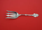 Medallion by Vanderslice Coin Silver Salad Serving Fork Bright-cut 9"