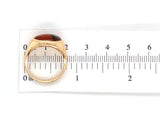 14k Yellow Gold Men's Genuine Natural Agate Ring Size 6.75 Jewelry (#J7244)