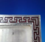 India Sterling Silver Dish Etruscan Style Enameled Hammered 10.3 ozt. (#5472)