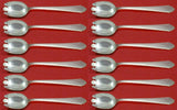 William and Mary by Lunt Sterling Silver Ice Cream Dessert Fork Custom Set 12 pc