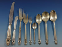 Royal Danish by International Sterling Silver Dinner Flatware Set Service 77 Pcs