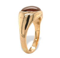 14k Yellow Gold Men's Genuine Natural Agate Ring Size 6.75 Jewelry (#J7244)