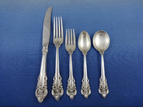 Grande Baroque by Wallace Sterling Silver Flatware Set Service Dinner 66 Pieces
