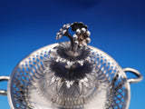 Austrian .813 Silver Sugar Bowl w/ 3-D Leaf and Flower 3 Level Finial (#8442)