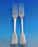 Husk Shell by Chawner & Vander Sterling Silver Flatware Set Service Fitted Chest