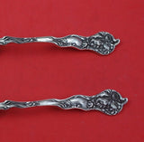 Fiorito by Shiebler Sterling Silver Salad Serving Set 2pc GW w/ Monogram 9 1/4"