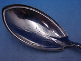 Japanese Whiting Sterling Silver Berry Spoon Britecut Pointed Narrow Bowl 9 1/8"
