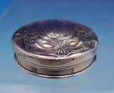 Blackinton Sterling Silver and Glass Dresser Jar Acid Etched Tall #1912 (#9164)