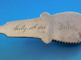 Wood & Hughes Sterling Silver Pie Server BC w/Woman "Julia" on Back 10 3/8"