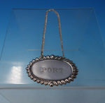 Gadroon by Unknown Sterling Silver Liquor Label "Port" #352 2 1/4" (#5046)