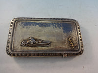 Mixed Metals by Whiting Business Card Case Japanesque Fish Figural