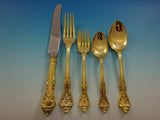 King Edward by Gorham Gold Sterling Silver Flatware Set Service 42 Pcs Dinner