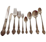 English Gadroon by Gorham Sterling Silver Flatware Set 8 Service 80 Pcs "H" Mono