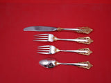 Grande Baroque Gold Accents by Wallace Sterling Silver Regular 4-piece Setting