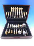 Medici Golden Accent by Gorham Sterling Silver Flatware Set 6 Service 39 Pieces