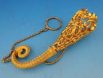 Gilt Bronze Tussie Mussie Posey Posy Holder with Acorns and Leaves (#J1289)