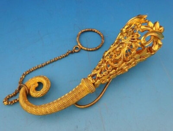 Gilt Bronze Tussie Mussie Posey Posy Holder with Acorns and Leaves (#J1289)
