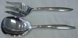 Silver Rhythm by International Sterling Silver Salad Serving Set AS 9 1/4" Orig