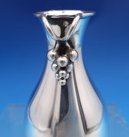 Grape by E. Dragsted Danish Sterling Silver Vase 3-D Grapes #176 4 1/4" (#8475)