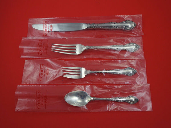 English Gadroon by Gorham Sterling Silver Dinner 4-pc Setting,  New