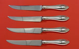 Mount Vernon by Lunt Sterling Silver Steak Knife Set 4pc HHWS Custom 8 1/2"