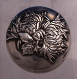 Chrysanthemum by Shiebler Sterling Silver Snuff Box Gold Washed #1987 (#8720)