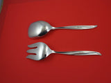 Pine Spray by International Sterling Silver Salad Serving Set flat handle 9"