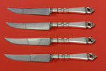 Danish Crown by Frigast Sterling Silver Steak Knife Set 4pc HHWS  Custom 8 1/2"