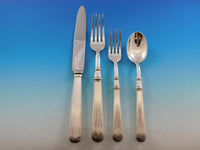Acropole by Cesa 1882 Italy 800 Silver Flatware Set for 18 Service 115 pc Dinner