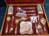 Chrysanthemum Tiffany Sterling Silver Flatware Set Service 255 pcs Fitted Chest