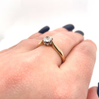 14k Gold Antique 1/2 Carat European Cut Genuine Natural Diamond Ring (#J5352)