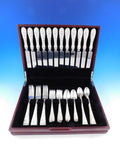 Rose by Stieff Sterling Silver Flatware Set for 12 Service 60 pc Repousse Dinner