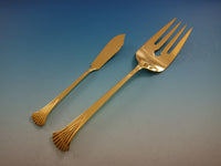Onslow Gold Stainless Steel by Oxford Hall Flatware Set Service 168 Pieces