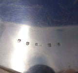 Scottish Sterling Silver Salver Tray w/ Scroll Feet and Crest / Motto (#5004)