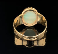 18k and 14k Yellow Gold 1.74 Carat Australian Genuine Natural Opal Ring (#J6571)