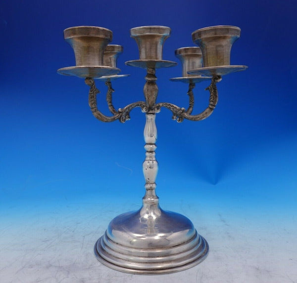 Hnos Sanchez Mexican Sterling Silver Candelabra 5-Light 10 1/4" Tall (#3892)