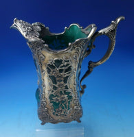 Imperial Queen by Whiting Glass Water Pitcher w/ Sterling Silver Overlay (#5668)