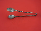 Revere by Unknown Maker Sterling Silver Ice Tong hand wrought twisted 7 1/4"