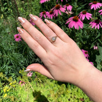 14k Gold Art Deco 1/4ct Genuine Natural Diamond Ring Size 7 Hand Engraved #J6899