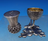 George Wish English Estate Sterling Silver Salt Dip and Pepper Set 2pc (#7379)