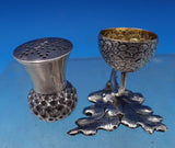 George Wish English Estate Sterling Silver Salt Dip and Pepper Set 2pc (#7379)