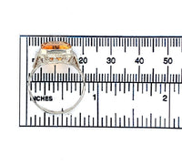 14k White Gold 4.97 Carat Genuine Natural Citrine Filigree Ring Size 9 (#J6367)