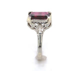 10k White Gold 3.90ct Genuine Natural Rhodolite Garnet Ring Size 8.25 (#J6385)