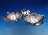 Sciarrotta Sterling Silver Candy Dish Three Leaf Shape w/Twist Handle #6 (#7887)