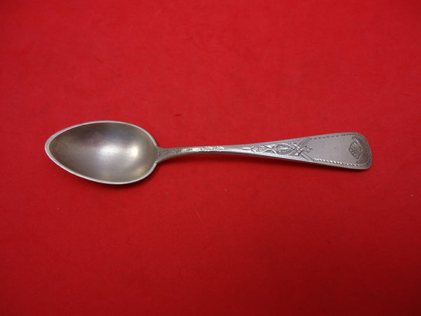 Duhme Brite Cut Sterling Silver 4 O'Clock Spoon Highly Detailed Design 4"