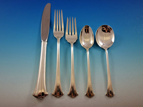 Newport Scroll by Gorham Sterling Silver Flatware Set 8 Service 45 pieces Place